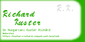richard kuster business card